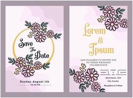wedding invitation template to print vector
