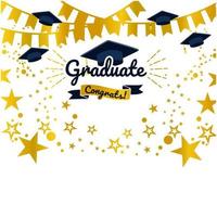 HAPPY GRADUATION BANNER AND POSTER TEMPLATE vector