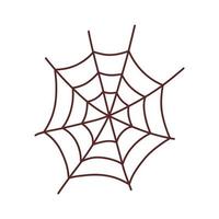 Web spider cobweb. Halloween element. Trick or treat concept. Vector illustration in hand drawn style