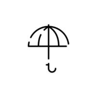 Umbrella, Weather, Protection Dotted Line Icon Vector Illustration Logo Template. Suitable For Many Purposes.