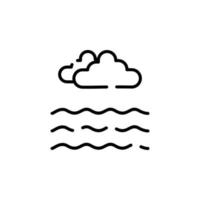 Ocean, Water, River, Sea Dotted Line Icon Vector Illustration Logo Template. Suitable For Many Purposes.