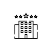 hotel, apartamento, casa adosada, plantilla de logotipo de ilustración de vector de icono de línea discontinua residencial. adecuado para muchos propósitos.