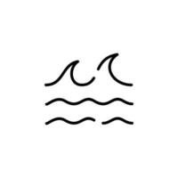 Ocean, Water, River, Sea Dotted Line Icon Vector Illustration Logo Template. Suitable For Many Purposes.