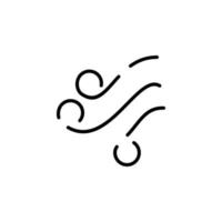 viento, aire línea punteada icono vector ilustración logotipo plantilla. adecuado para muchos propósitos.