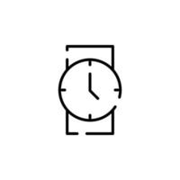 Clock, Timer, Time Dotted Line Icon Vector Illustration Logo Template. Suitable For Many Purposes.