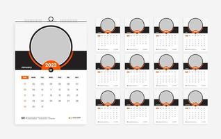 2023 calendar design template vector