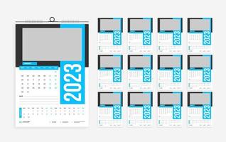 2023 calendar design template vector