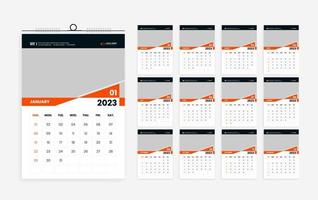 2023 calendar design template vector