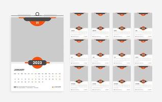 2023 calendar design template vector