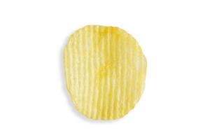 patata frita aislado sobre fondo blanco con trazado de recorte foto