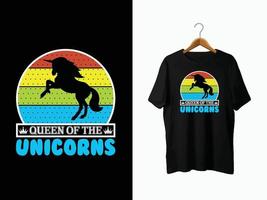 diseño de camiseta de unicornio vector