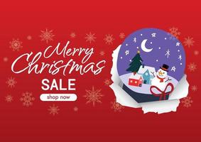 christmas sale promotion for christmas and new year banner vector