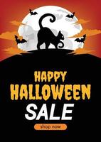 halloween promotion halloween hot sale background design vector