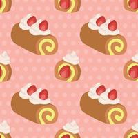 handraw cute food sweet design seamless pattern vector