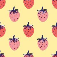 diseño de arte de patrones sin fisuras de frutas coloridas lindas vector