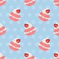 art cute food sweet design vector seamless pattern