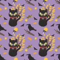 cute cartoon character halloween seamless design vector