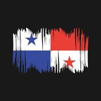 cepillo de vector de bandera de Panamá. vector de pincel de bandera nacional