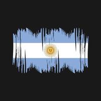 cepillo de vector de bandera argentina. vector de pincel de bandera nacional