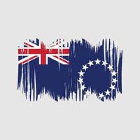 pincel vectorial de bandera de las islas cook. vector de pincel de bandera nacional