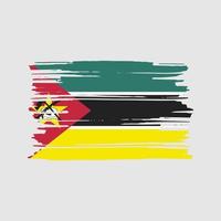 Mozambique Flag Brush Vector. National Flag Design vector