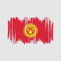 Kyrgyzstan Flag Vector Brush. National Flag Brush Vector