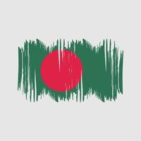 cepillo de vector de bandera de bangladesh. vector de pincel de bandera nacional