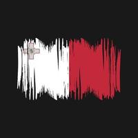 Malta Flag Vector Brush. National Flag Brush Vector