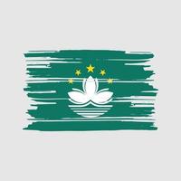 Macau Flag Brush Vector. National Flag Design vector