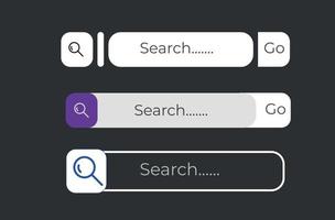 Search Bar Templates design or search icon design vector