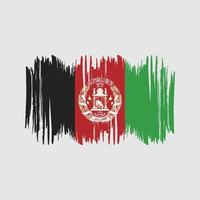 pincel vectorial de la bandera de afganistán. vector de pincel de bandera nacional
