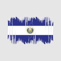 El Salvador Flag Vector Brush. National Flag Brush Vector