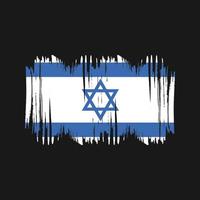 cepillo de vector de bandera de israel. vector de pincel de bandera nacional