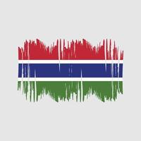 pincel vectorial de bandera de gambia. vector de pincel de bandera nacional