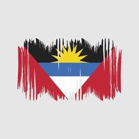 Antigua and Barbuda Flag Vector Brush. National Flag Brush Vector