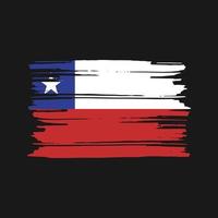 Chile Flag Brush Vector. National Flag Design vector