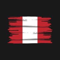 Peru Flag Brush Vector. National Flag Design vector