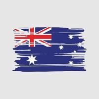 vector de pincel de bandera de australia. diseño de la bandera nacional