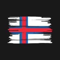 Faroe Islands Flag Brush Vector. National Flag Design vector