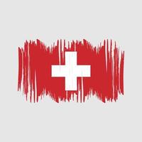 Switzerland Flag Vector Brush. National Flag Brush Vector