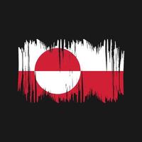 Greenland Flag Vector Brush. National Flag Brush Vector