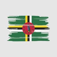 Dominica Flag Brush Vector. National Flag Design vector