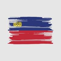 Liechtenstein Flag Brush Vector. National Flag Design vector