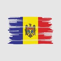 Moldova Flag Brush Vector. National Flag Design vector