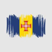 cepillo de vector de bandera de Madeira. vector de pincel de bandera nacional