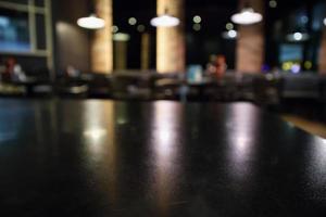 Abstract blur cafe restaurant with abstract bokeh light defocused background photo