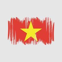 cepillo de vector de bandera de vietnam. vector de pincel de bandera nacional