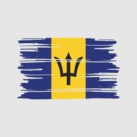 vector de pincel de bandera de barbados. diseño de la bandera nacional