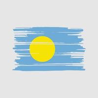 Palau Flag Brush Vector. National Flag Design vector