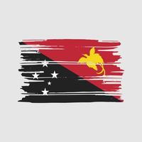 Papua New Guinea Flag Brush Vector. National Flag Design vector